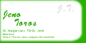 jeno toros business card